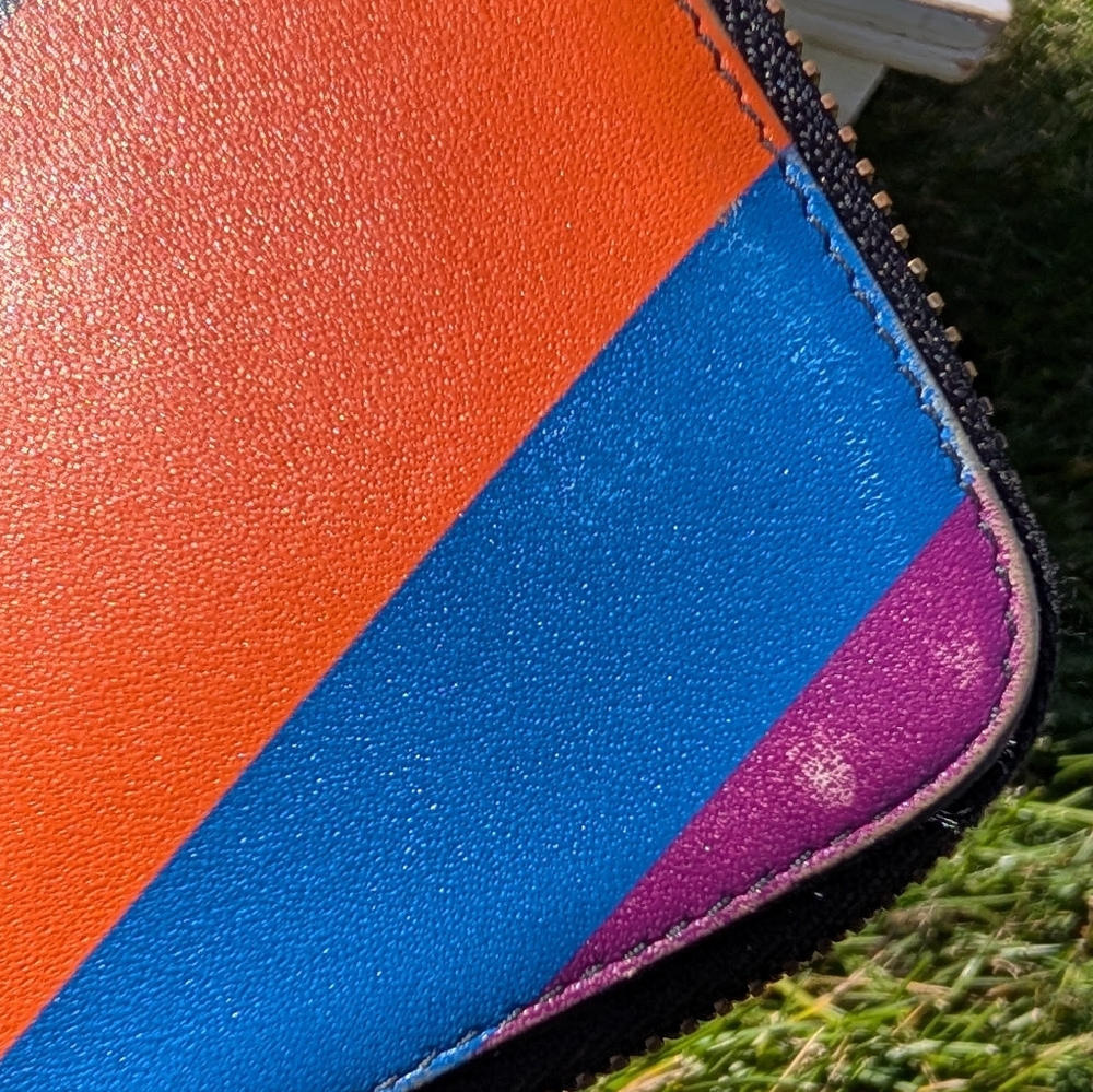 Loewe Zip-Around Compact Wallet Multicolor Crocodile Logo - GUC! - Picture 12 of 15